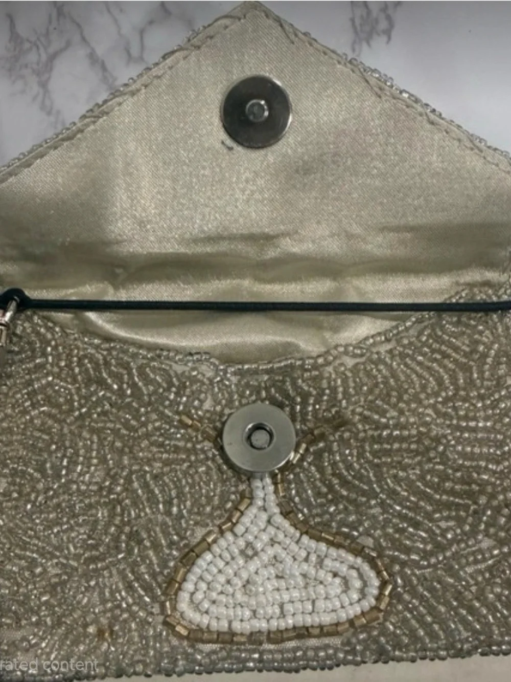 Rachel Zoe Silver Beaded Card Case & Pink Cocktail Charm Set